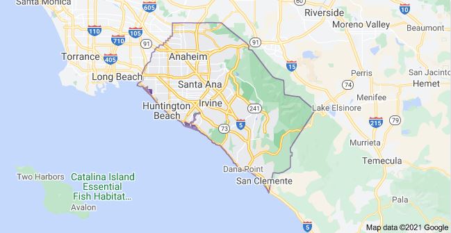 Map of Orange County