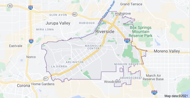 Map of Riverside County