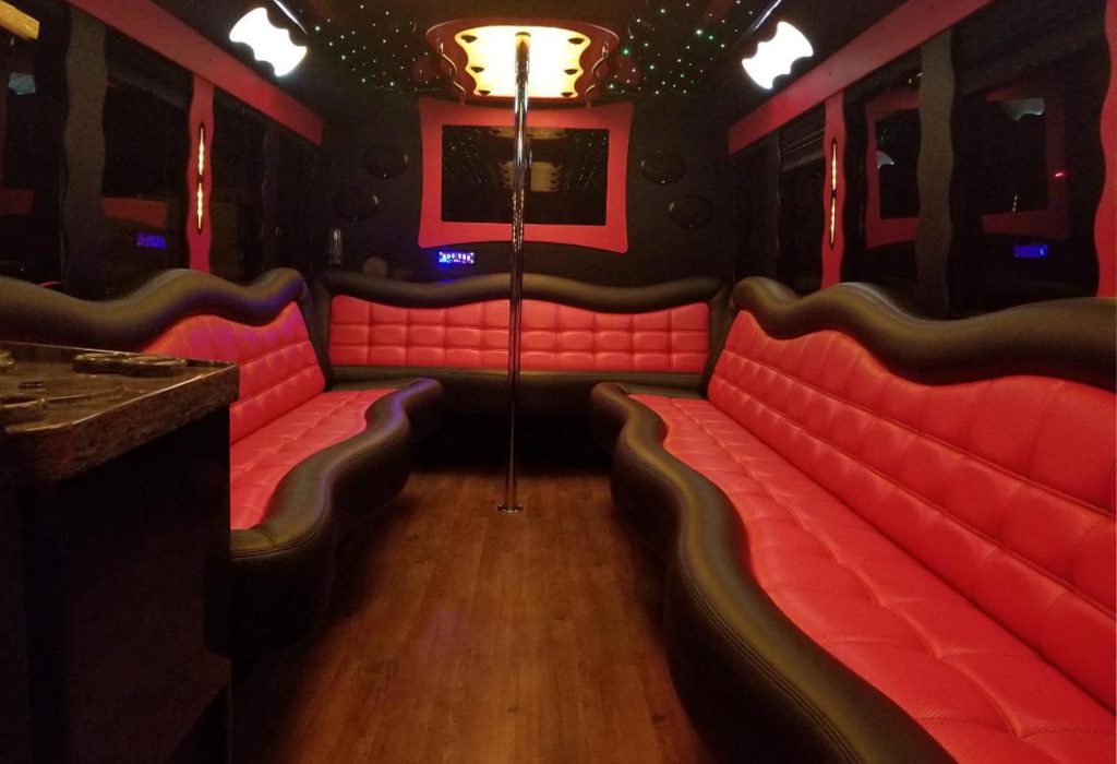 16 Passenger Party Bus Interior